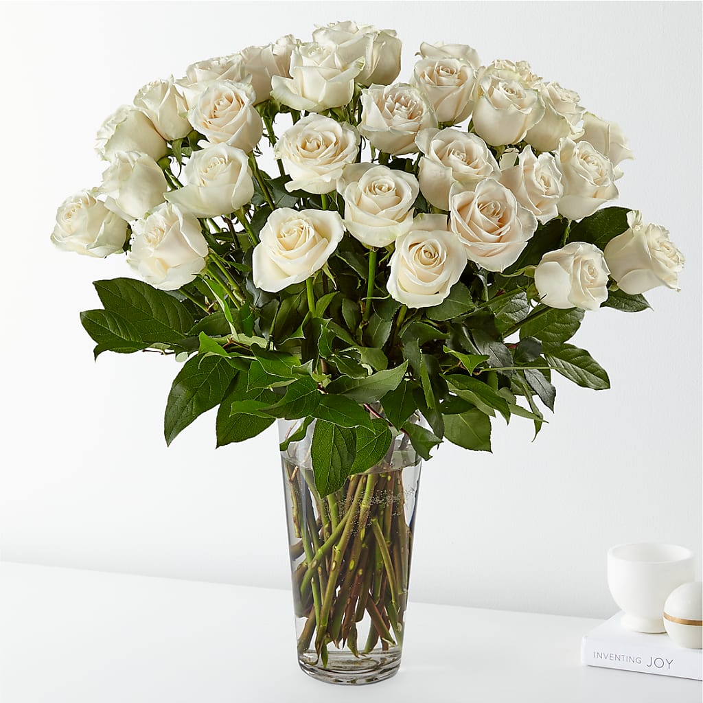 Long Stem White Rose Bouquet – Ferguson Florists Inc, Attalla AL