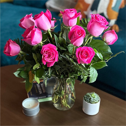 Long Stem Pink Rose Bouquet – Ferguson Florists Inc, Attalla AL