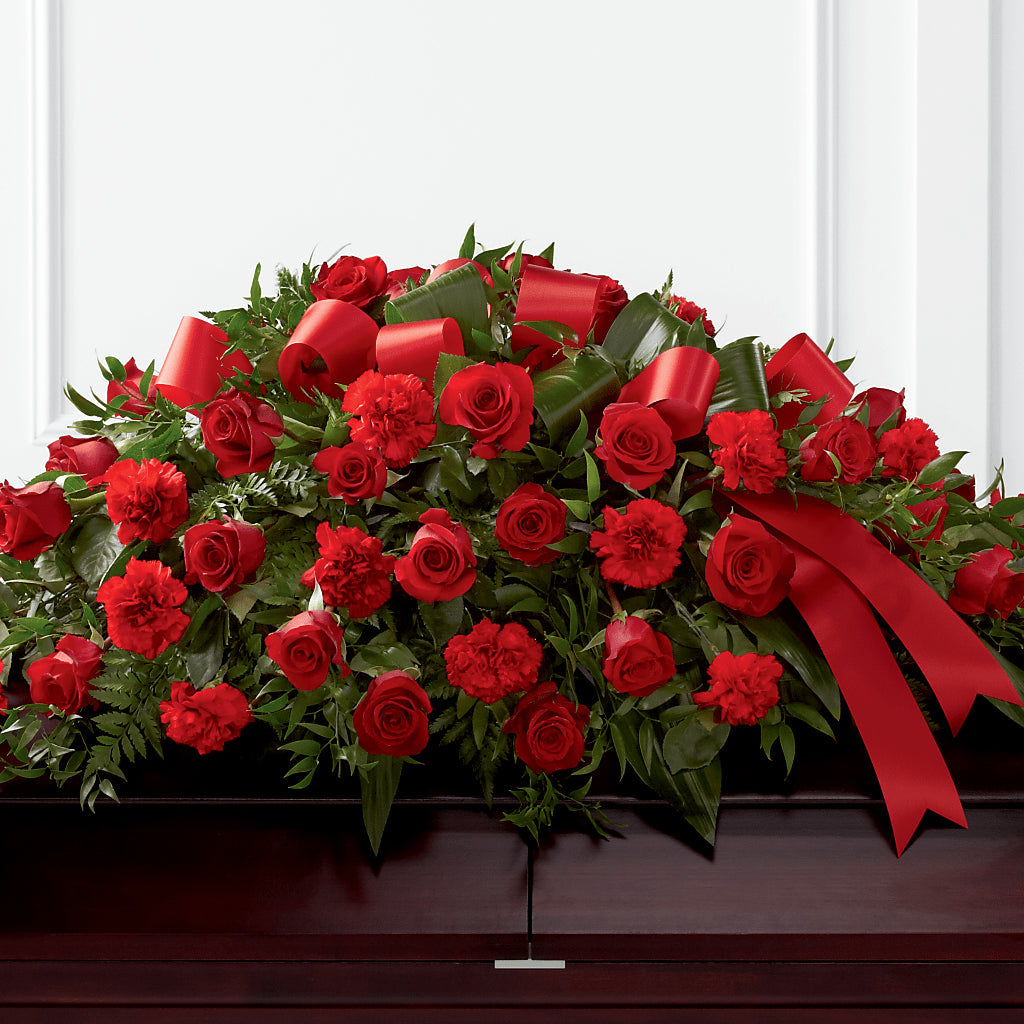 Tribute of Life Casket Spray – Ferguson Florists Inc, Attalla AL