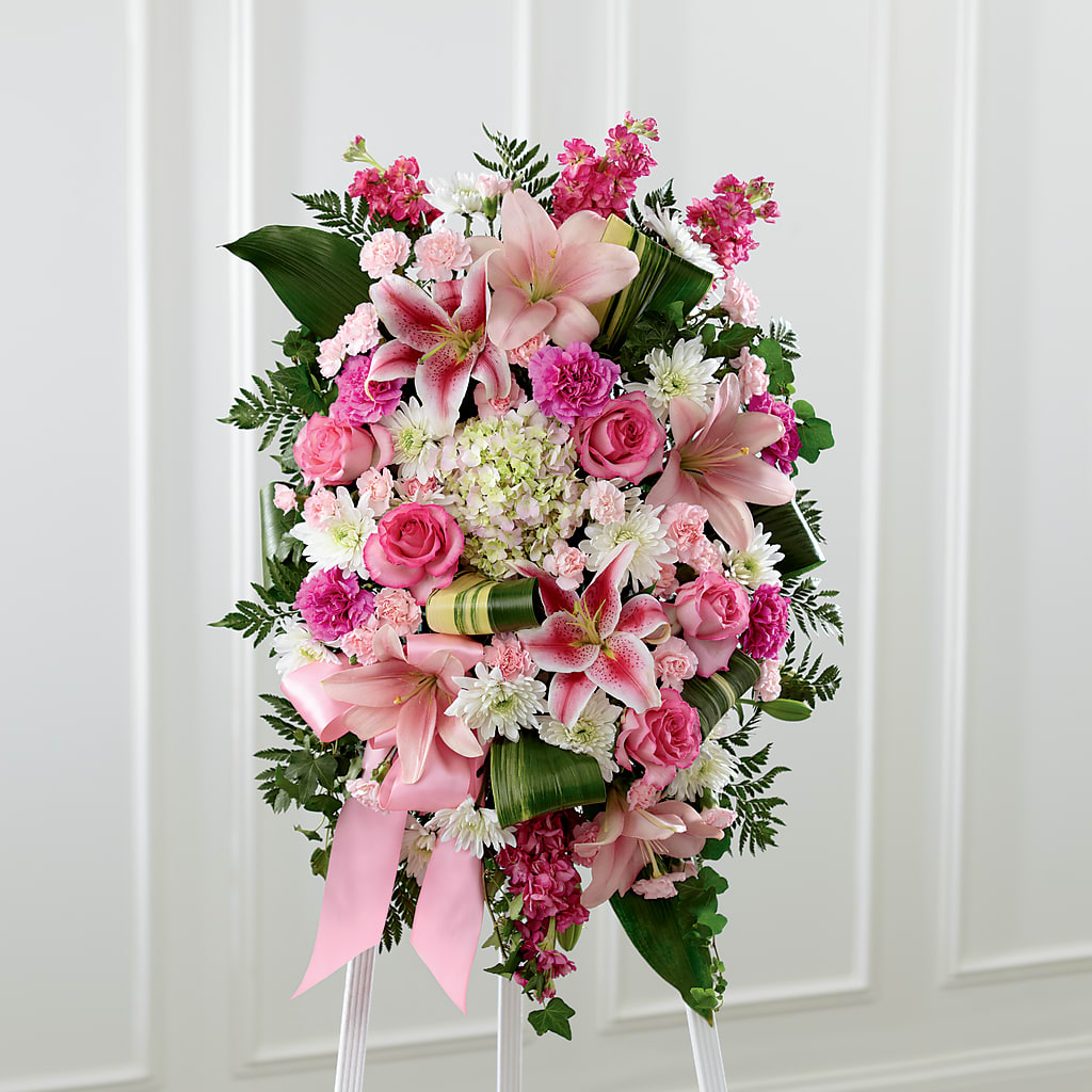 Comforting Standing Spray – Ferguson Florists Inc, Attalla AL
