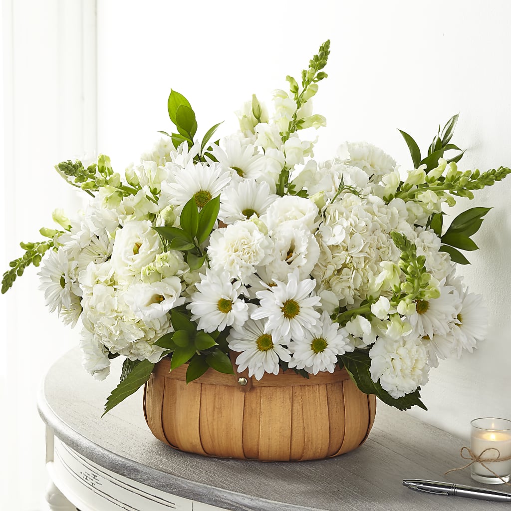 Pure Ivory Basket – Ferguson Florists Inc, Attalla AL
