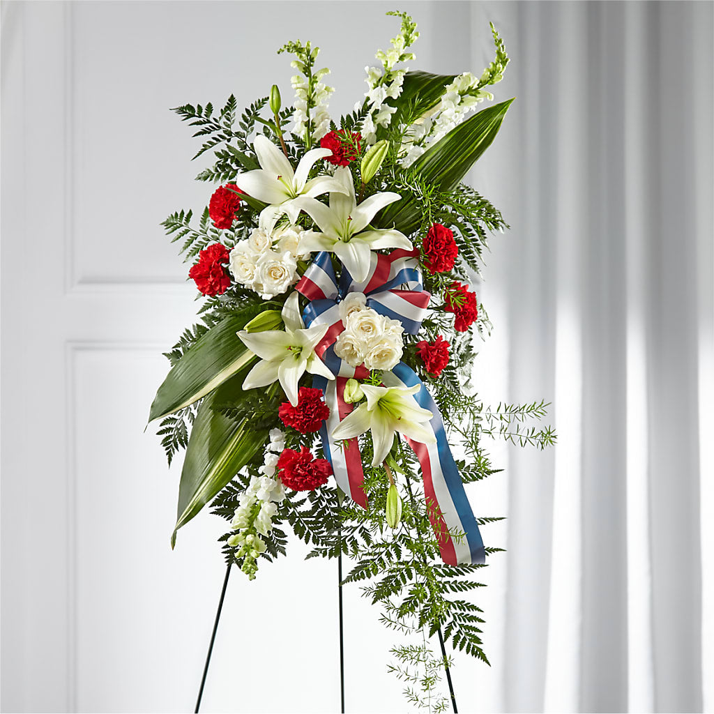 Stars of Life Standing Spray – Ferguson Florists Inc, Attalla AL