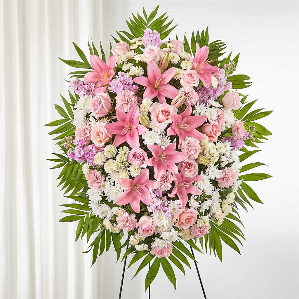 Offering Solace Standing Spray – Ferguson Florists Inc, Attalla AL
