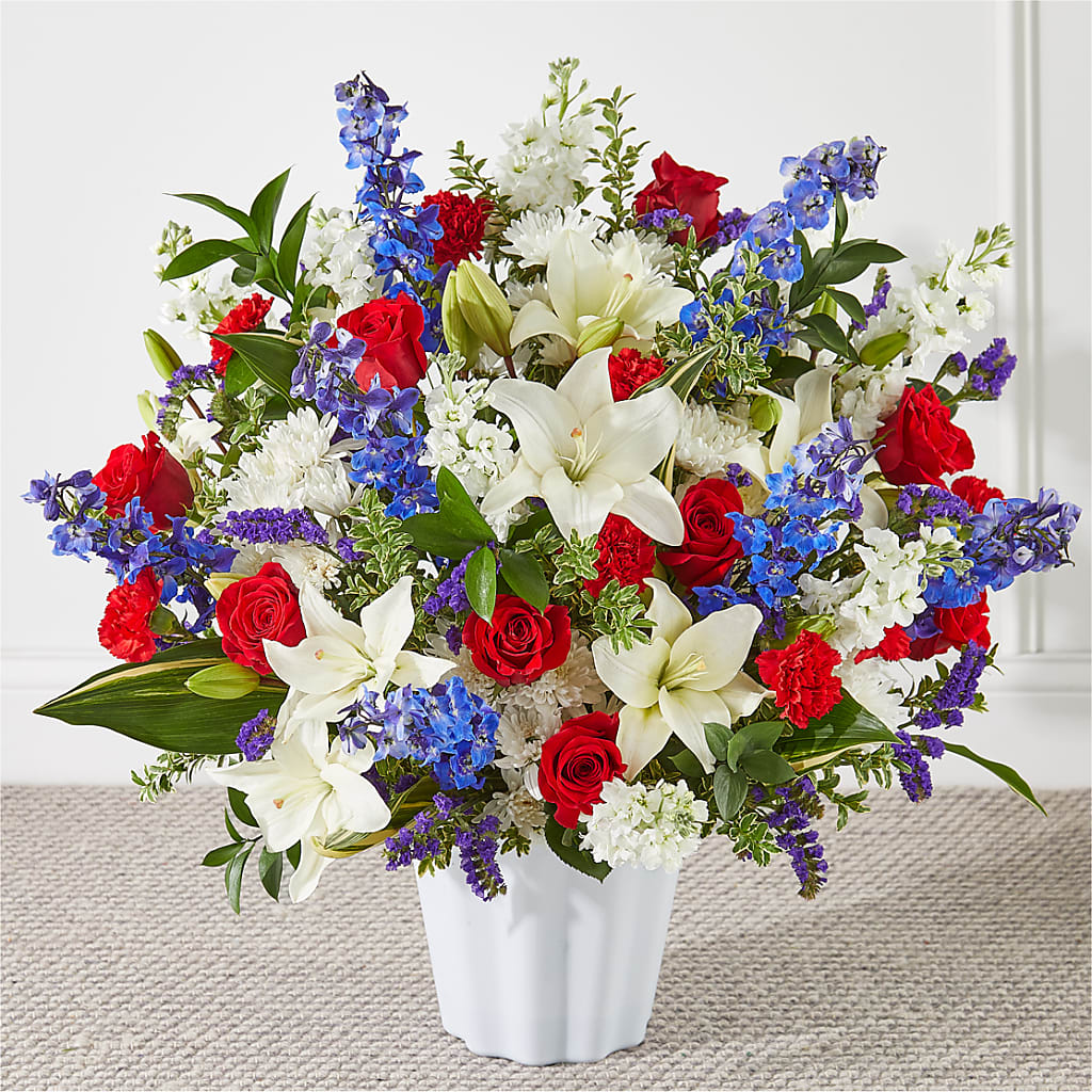Consoled Floor Basket – Ferguson Florists Inc, Attalla AL