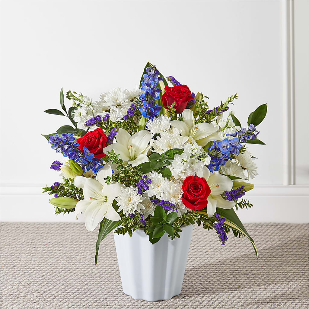 Consoled Floor Basket – Ferguson Florists Inc, Attalla AL