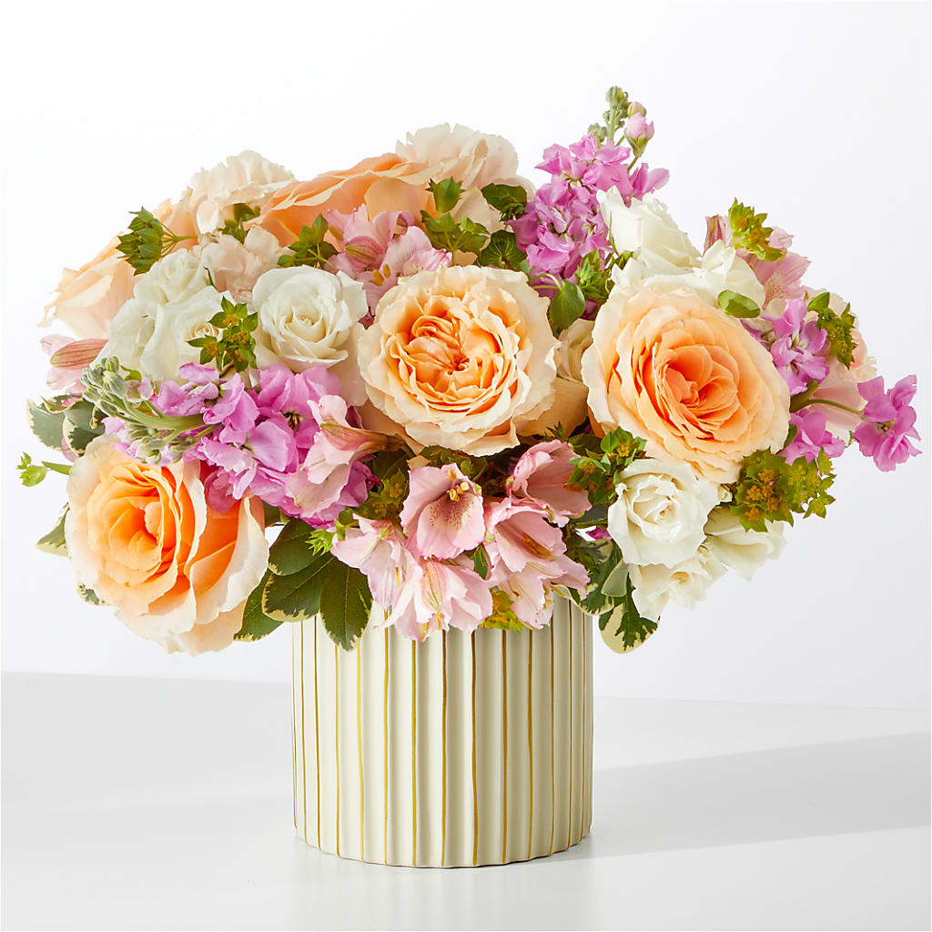 Paradise Bouquet with Ivory Vase – Ferguson Florists Inc, Attalla AL
