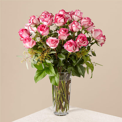 The Long Stem Pink Rose Bouquet