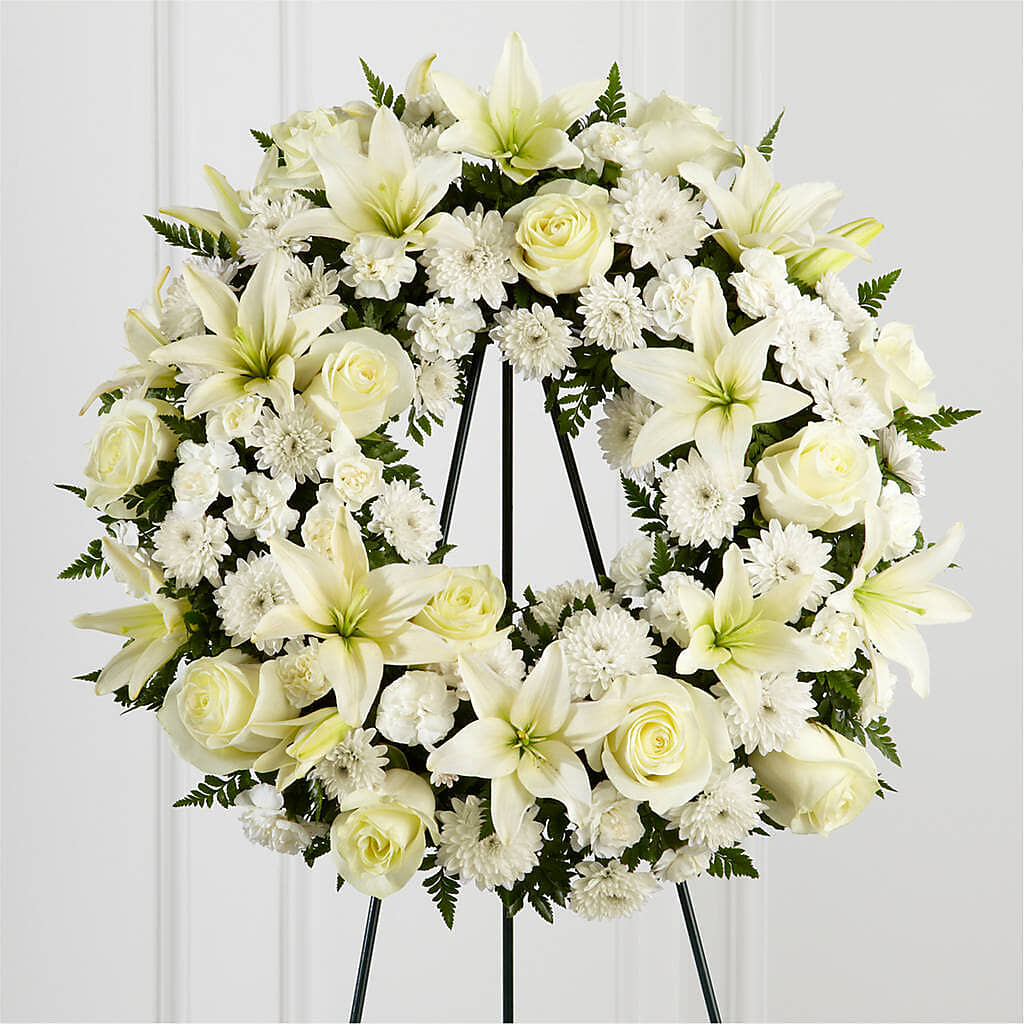 Treasured Tribute Wreath –  Ferguson Florists Inc, Attalla AL
