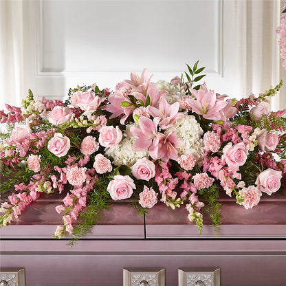 Life & Remembrance Casket Spray –  Ferguson Florists Inc, Attalla AL