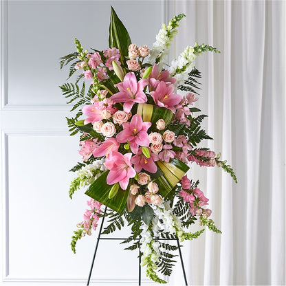 Elegant Embrace Standing Spray –  Ferguson Florists Inc, Attalla AL