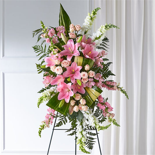 Elegant Embrace Standing Spray –  Ferguson Florists Inc, Attalla AL
