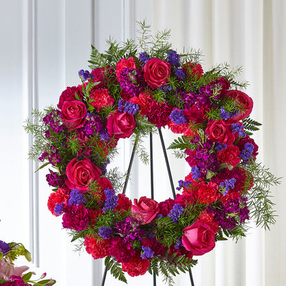 Calming Colors Wreath –  Ferguson Florists Inc, Attalla AL
