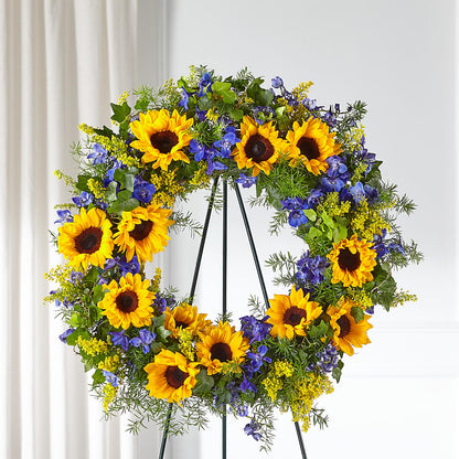 Bright Rays Wreath –  Ferguson Florists Inc, Attalla AL