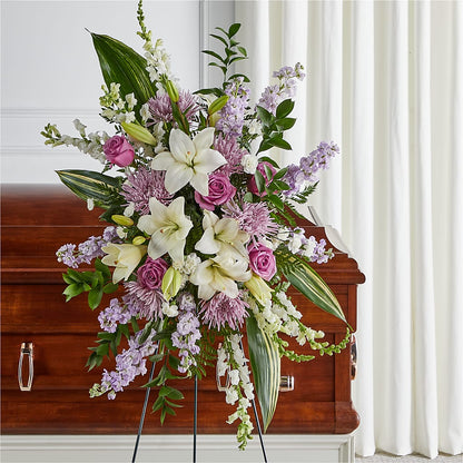 Grateful Hearts Standing Spray –  Ferguson Florists Inc, Attalla AL