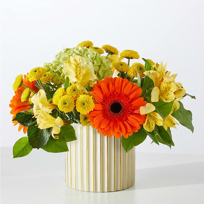 Autumn Sunshine Bouquet with Ivory Vase –  Ferguson Florists Inc, Attalla AL