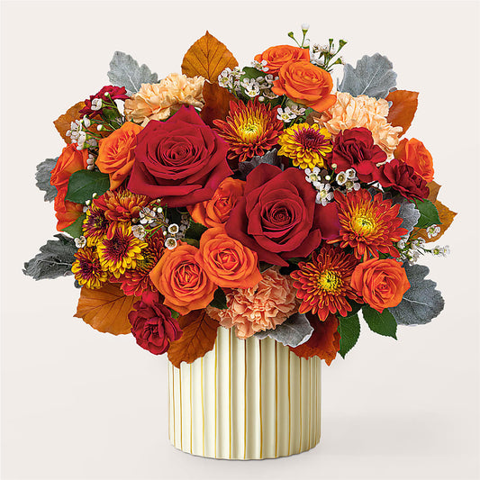 Merlot Bouquet with Ivory Vase –  Ferguson Florists Inc, Attalla AL