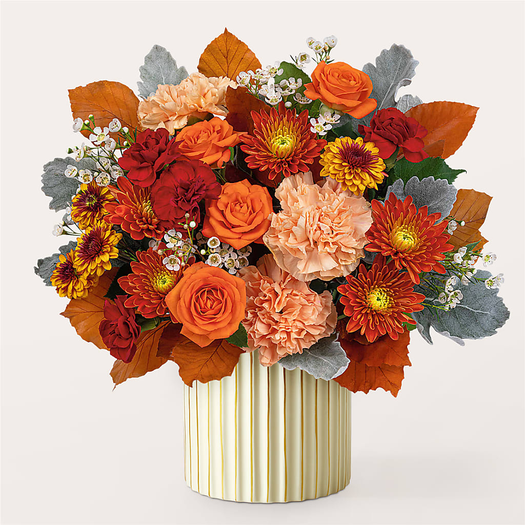 Merlot Bouquet with Ivory Vase –  Ferguson Florists Inc, Attalla AL
