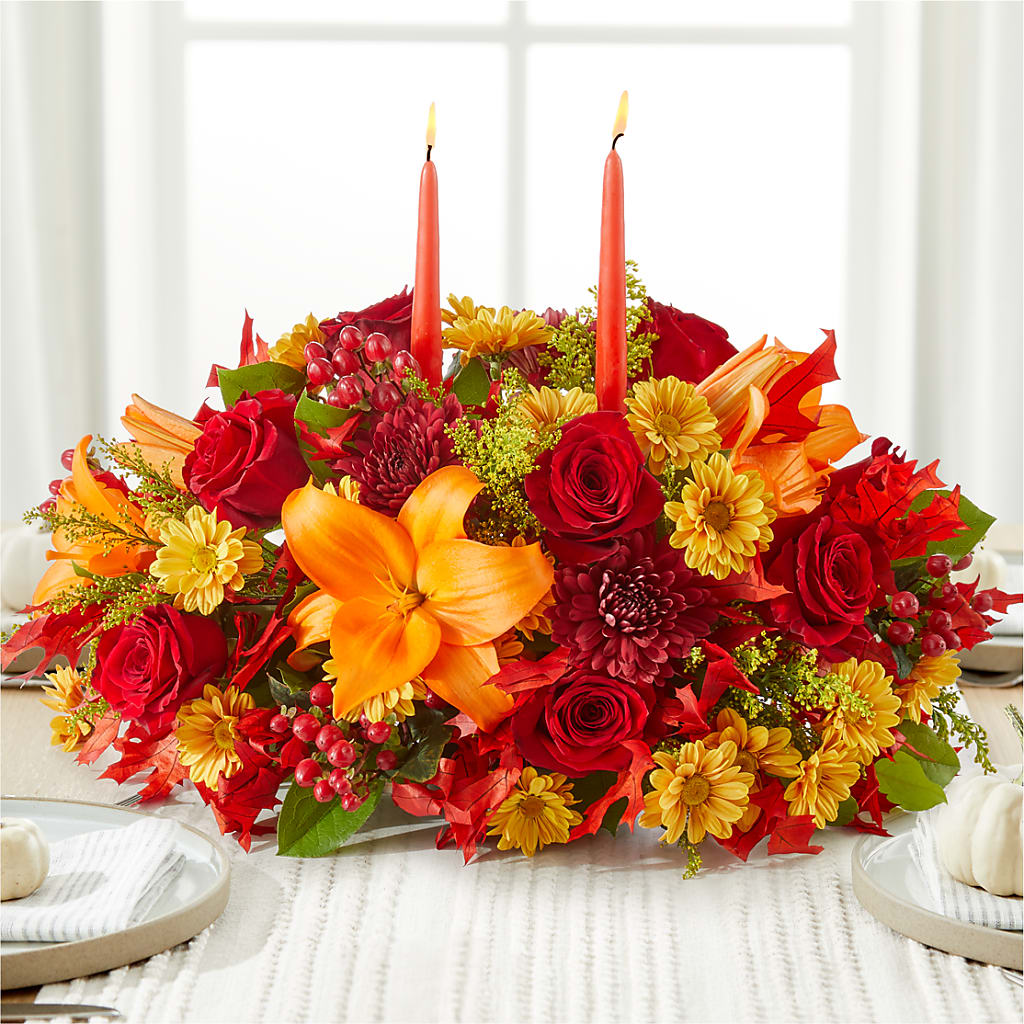 Autumn's Embrace Centerpiece –  Ferguson Florists Inc, Attalla AL