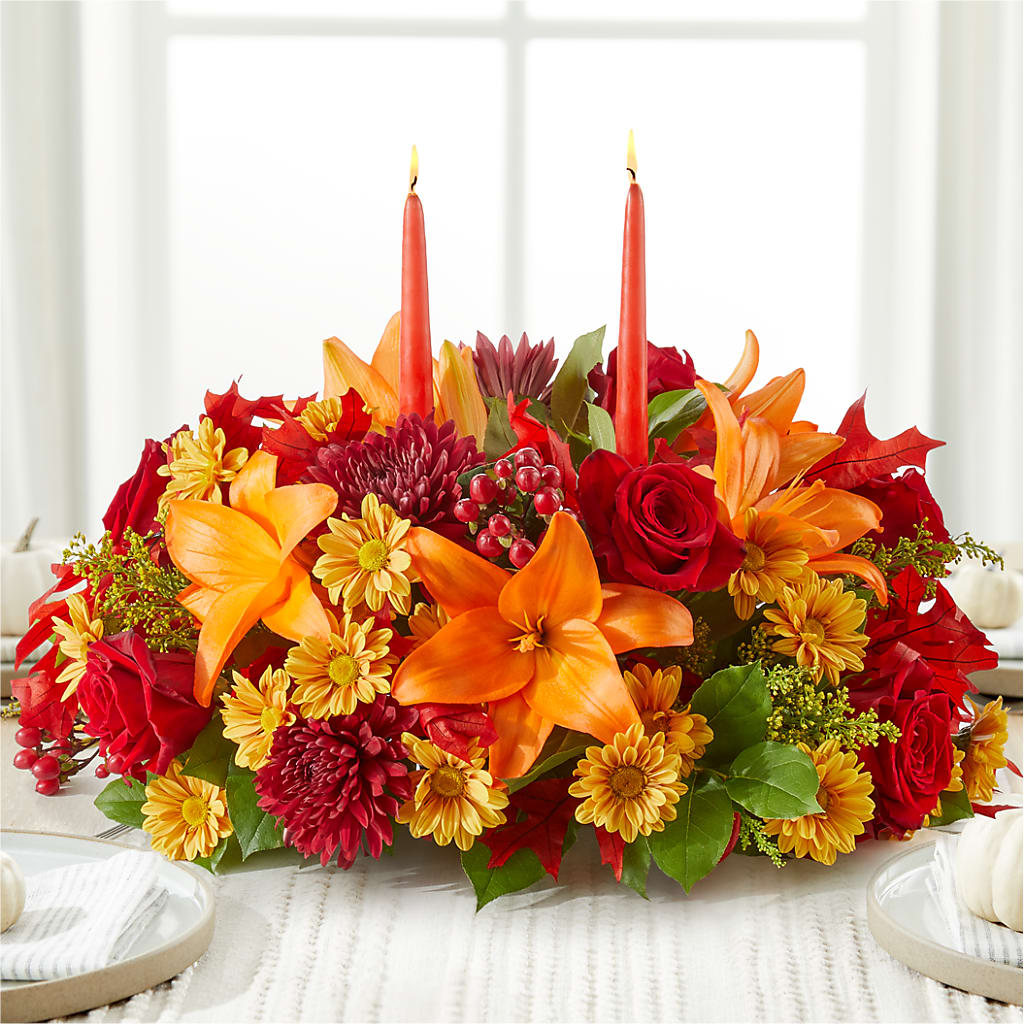 Autumn's Embrace Centerpiece –  Ferguson Florists Inc, Attalla AL
