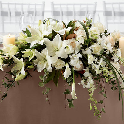 White Linen Arrangement –  Ferguson Florists Inc, Attalla AL